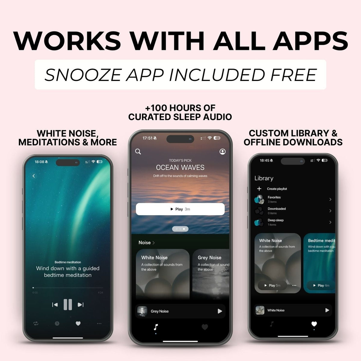 Snooze Band™ Silk - Sleep Mask with Headphones